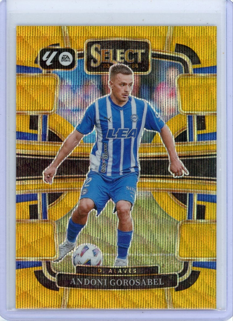 Andoni Gorosabel 2024-25 Panini Select La Liga gold wave prizm 