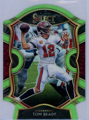 Tom Brady 2021 Panini Select Die-Cut Green