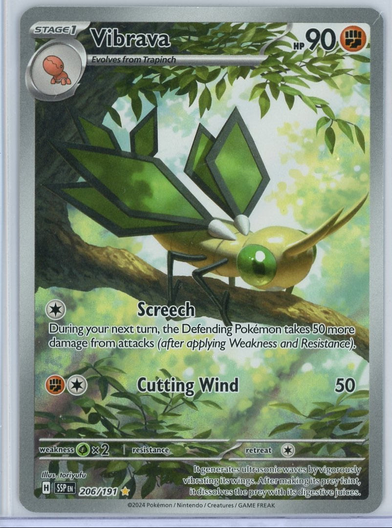 Vibrava Pokémon Surging Sparks Illustration Rare #206/191