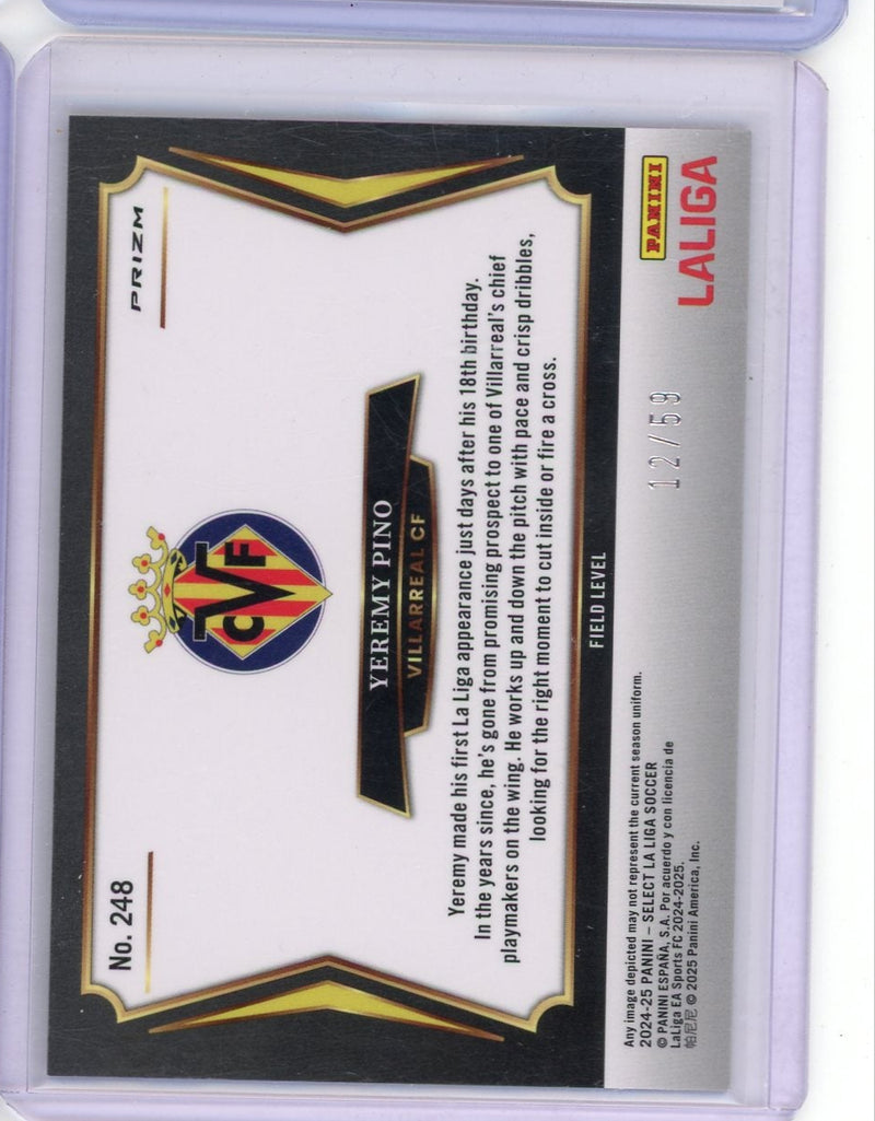 Yeremy Pino 2024-25 Panini Select copper prizm 