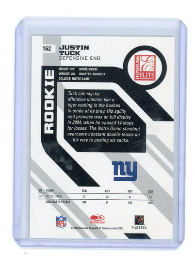 Justin Tuck 2005 Donruss Playoff Elite Rookie Card #'d 471/499