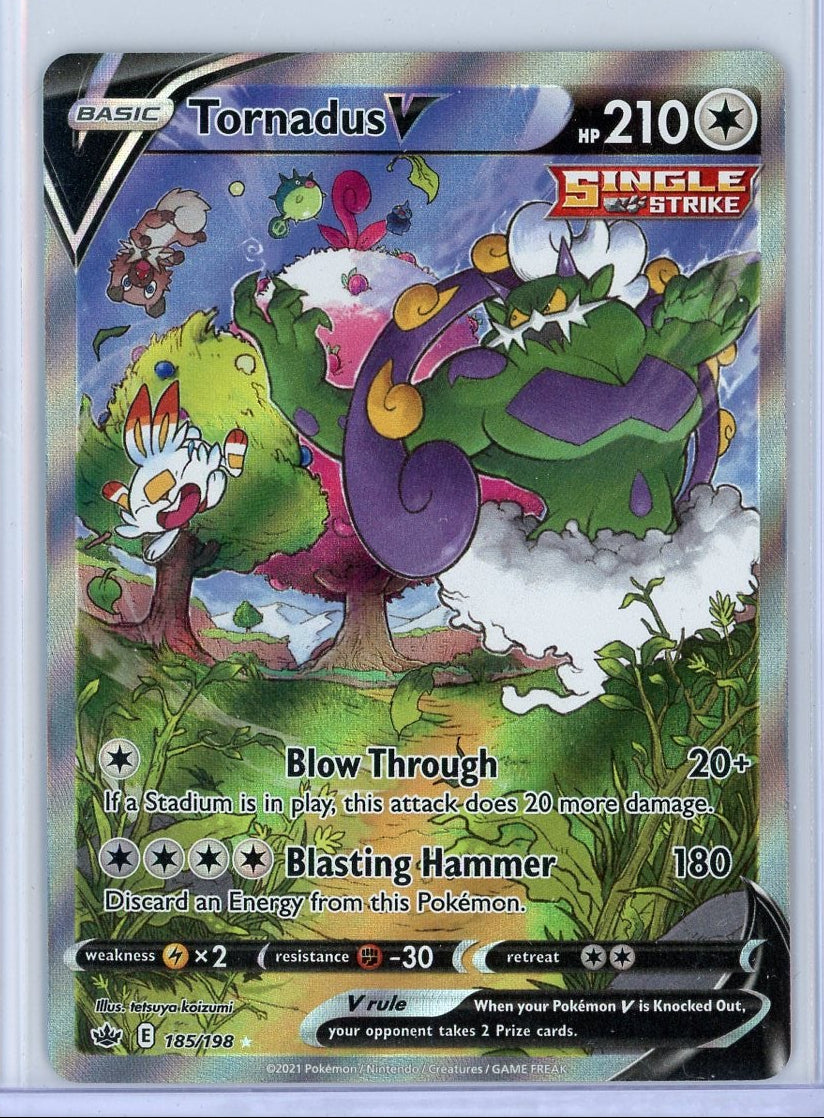 Tornadus V Pokémon Chilling Reign Alternate Full Art #185/198