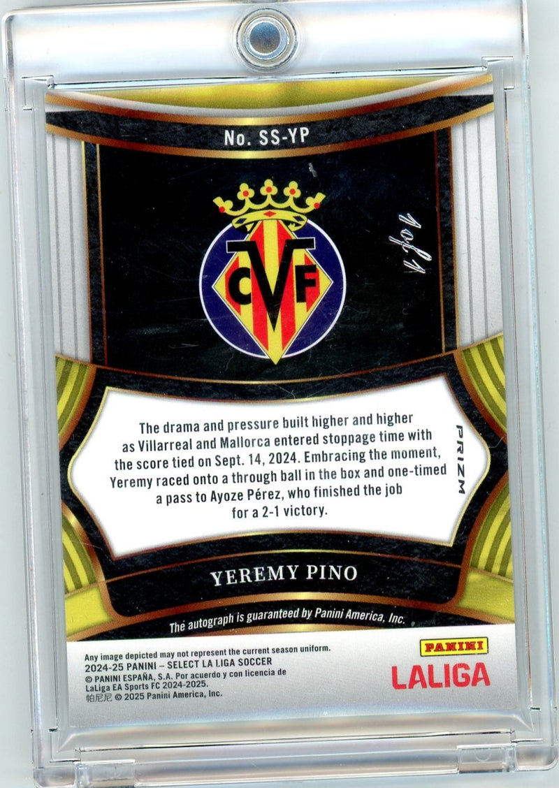 Yeremy Pino 2024-25 Panini Select La Liga autograph black prizm 