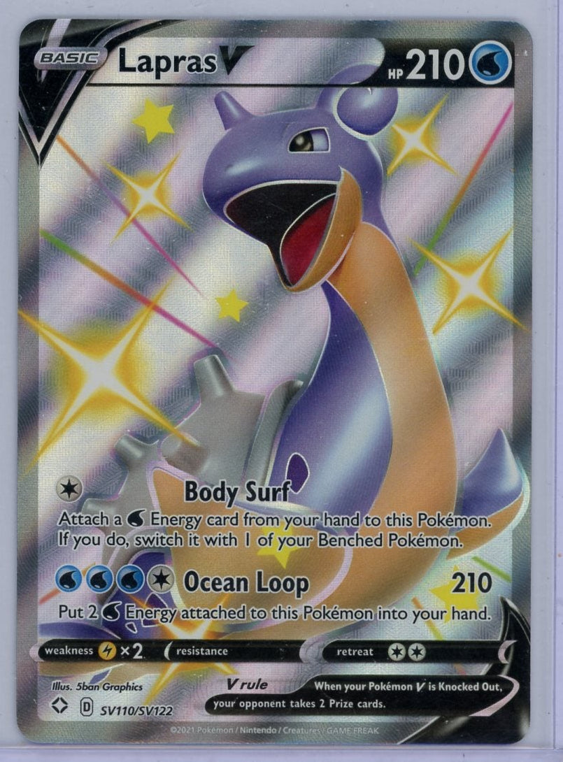 Lapras V Pokémon Sword & Shield Shining Fates #SV110/SV122