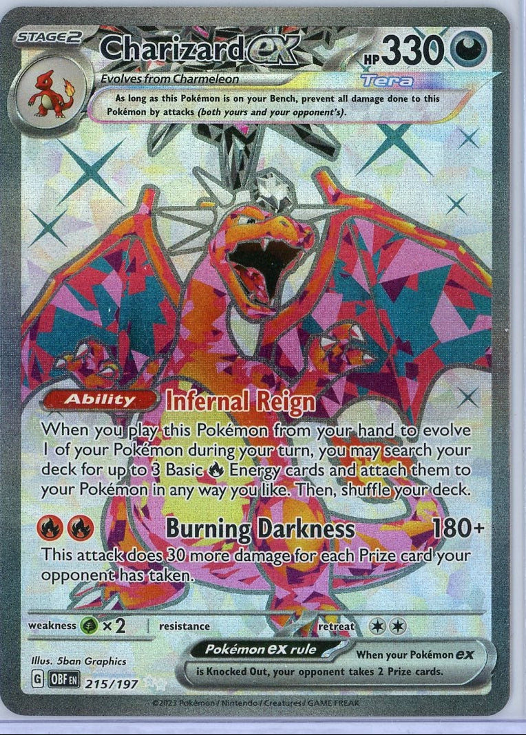 Charizard ex Pokémon Obsidian Flames Full-Art #215/197