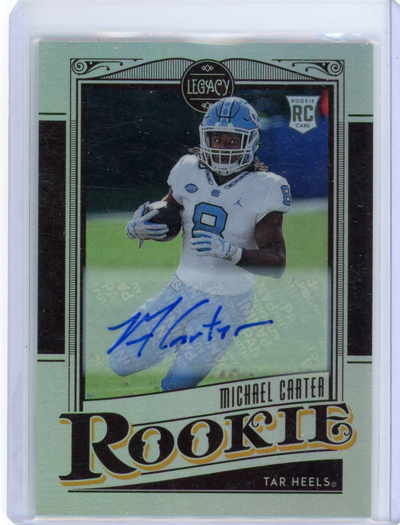 Michael Carter 2021 Panini Legacy autograph rookie card