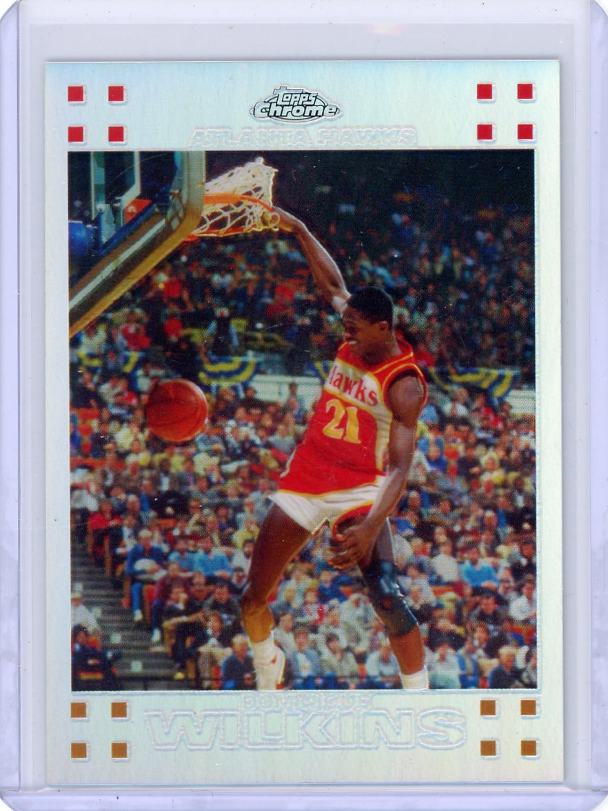 Dominique Wilkins 2007-08 Topps Chrome Refractor #'d 717/999