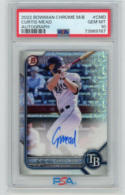 Curtis Mead 2022 Bowman Chrome Mega Box/Mojo autograph PSA 10
