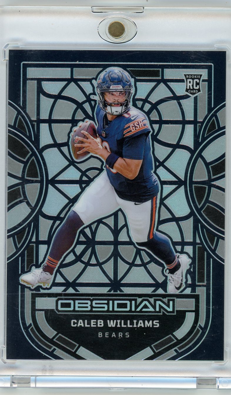 Caleb Williams 2024 Panini Obsidian Black Stained Glass