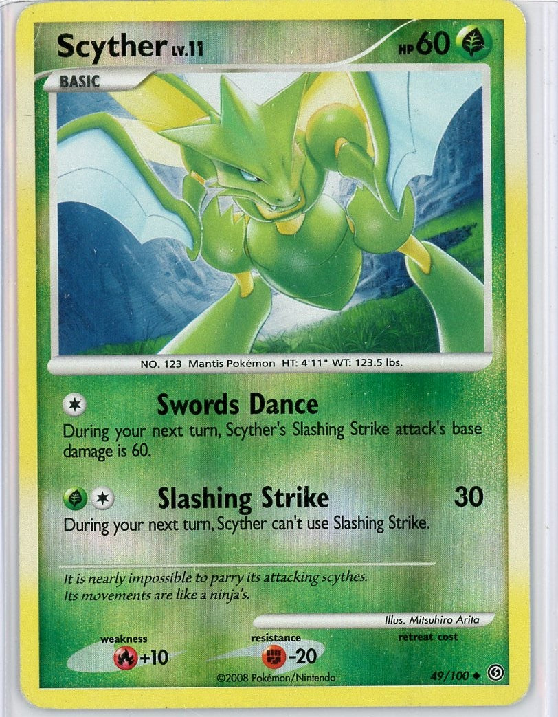Scyther Pokémon Stormfront Reverse Holo #49/100