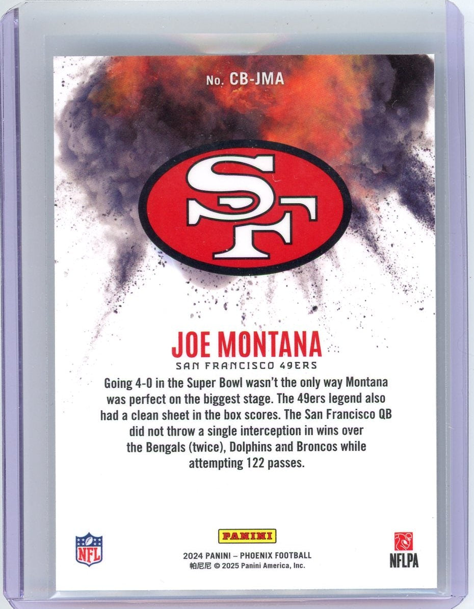 Joe Montana 2024 Panini Phoenix Color Blast