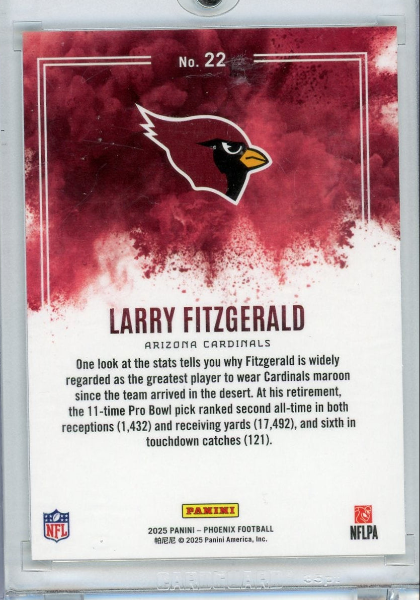 Larry Fitzgerald 2025 Panini Phoenix Colorblast