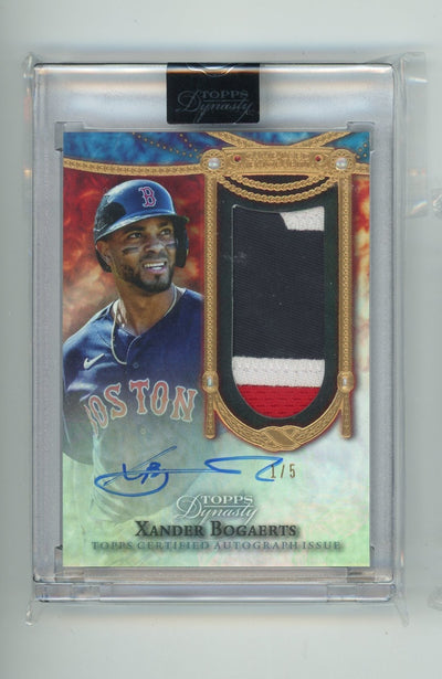 Xander Bogaerts 2022 Topps Dynasty Dynastic Decoration relic autograph #'d 1/5