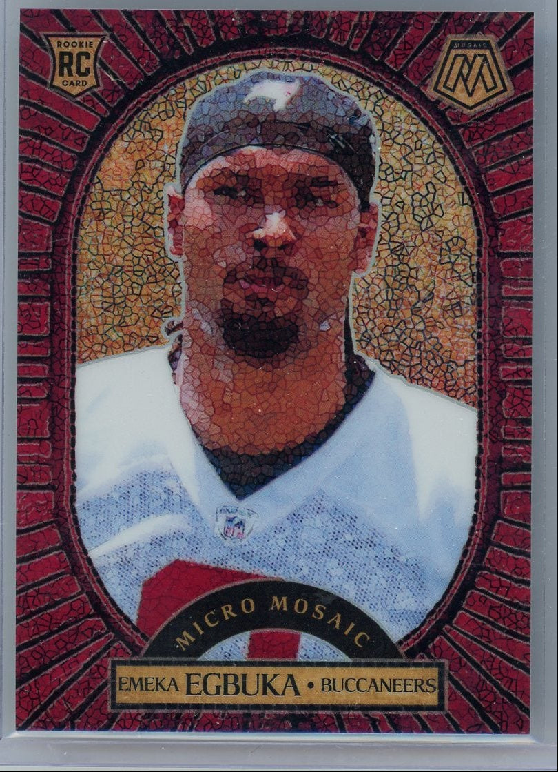 Emeka Egbuka 2025 Panini Mosaic Micro Mosaic rookie card