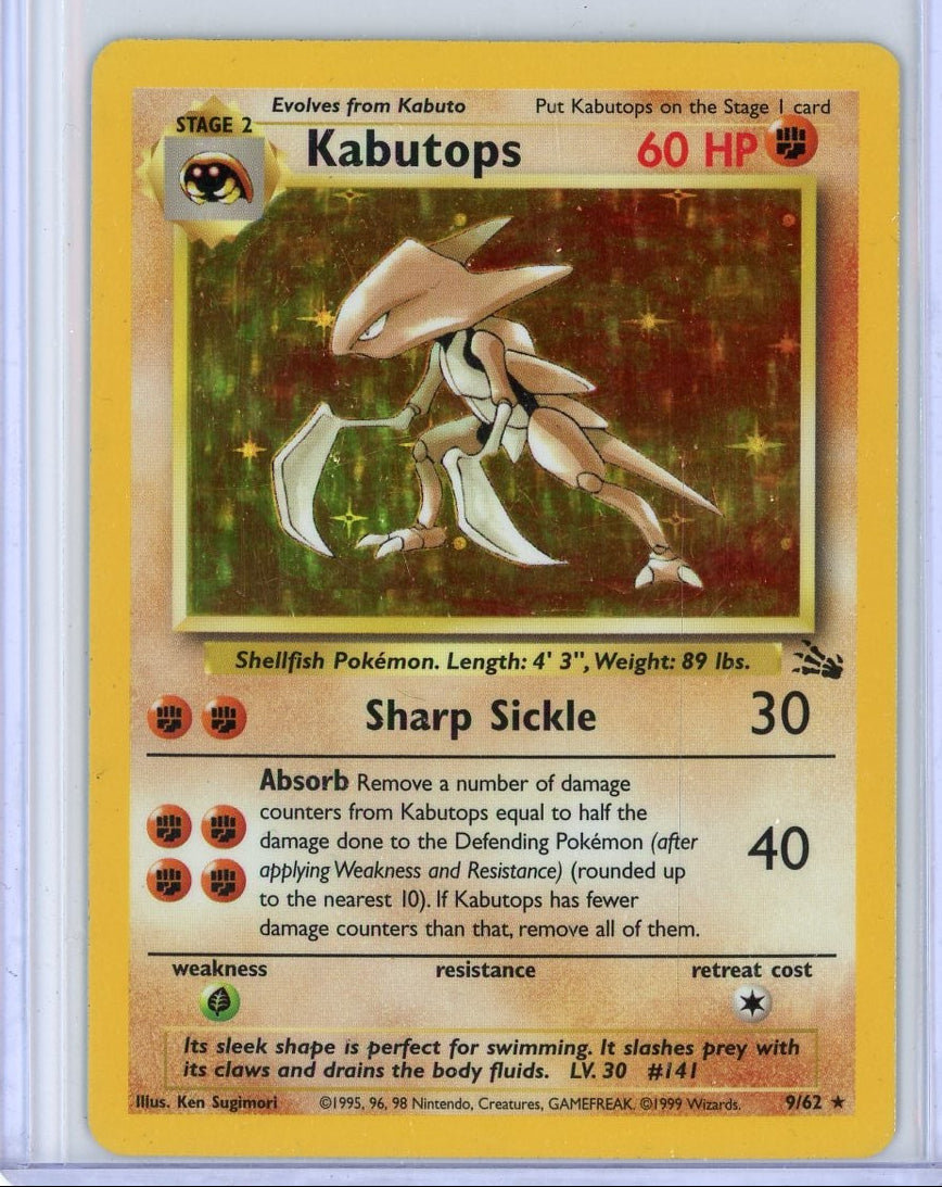 Kabutops Pokémon Fossil Holo #9/62