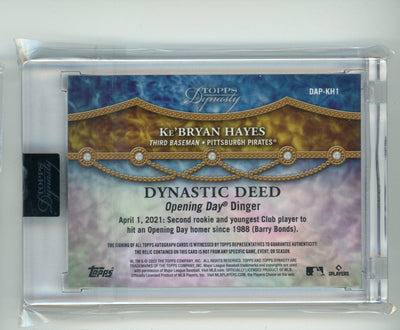 Ke'Bryan Hayes 2022 Topps Dynasty Dynastic Deed relic autograph #'d 4/5