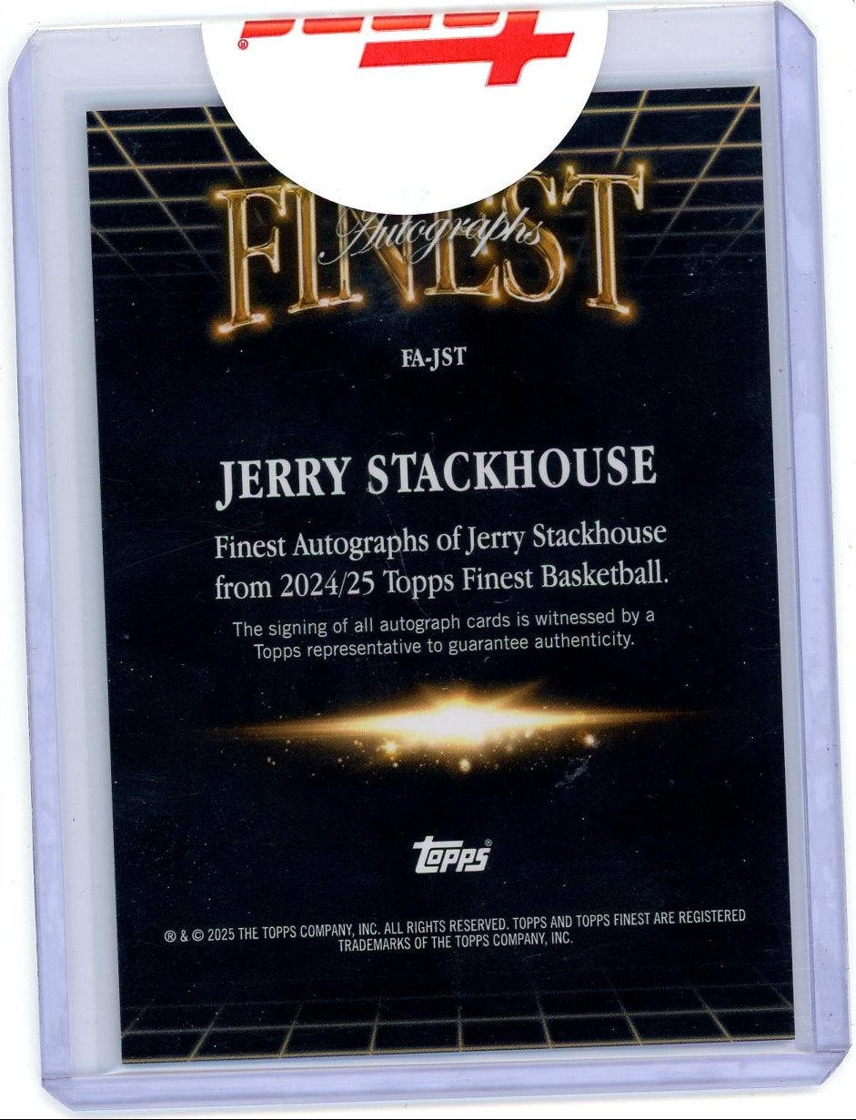 Jerry Stackhouse 2025 Topps Finest Finest Autographs (Sealed)