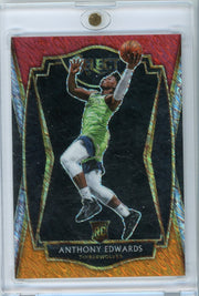 Anthony Edwards 2020 Panini Select Orange Shimmer rookie card