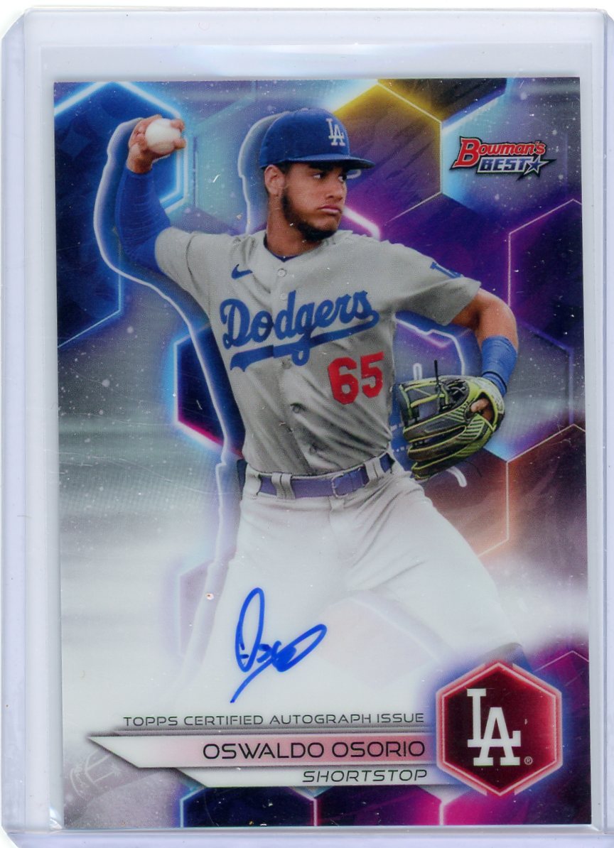 Oswaldo Osorio 2023 Bowman's Best prospect autograph