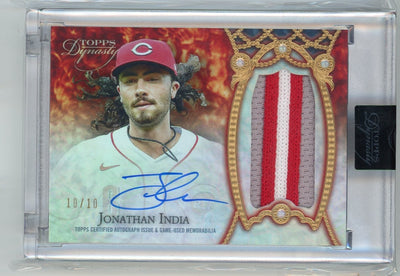 Jonathan India 2022 Topps Dynasty Dynastic Data relic autograph #'d 10/10