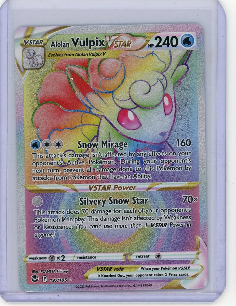 Alolan Vulpix Vstar 197/195 Silver Tempest