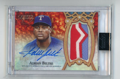 Adrian Beltre 2022 Topps Dynasty Dynastic Decoration relic autograph #'d 03/10