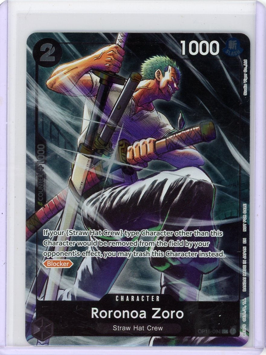 Roronoa Zoro One Piece Dash Pack Promo UC OP15-094