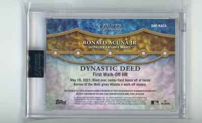 Ronald Acuna Jr. 2022 Topps Dynasty Dynastic Deed relic autograph #'d 2/5