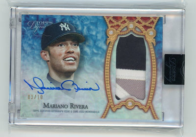 Mariano Rivera 2022 Topps Dynasty Dynastic Data relic autograph #'d 03/10