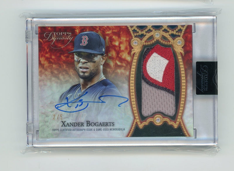 Xander Bogaerts 2022 Topps Dynasty Dynastic Deed relic autograph 