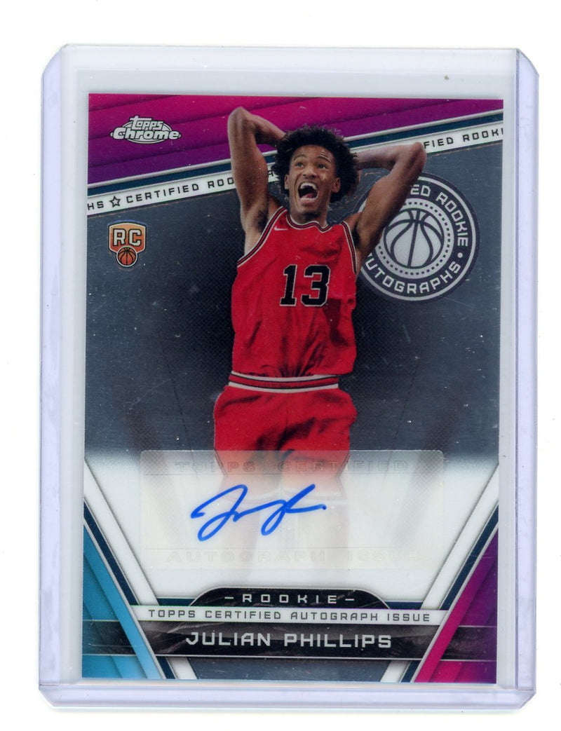 Julian Phillips 2023 Topps Chrome Basketball Certified Rookie Autograph 