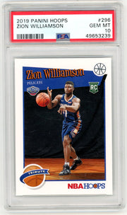 Zion Williamson 2019 Panini NBA Hoops rookie card PSA 10