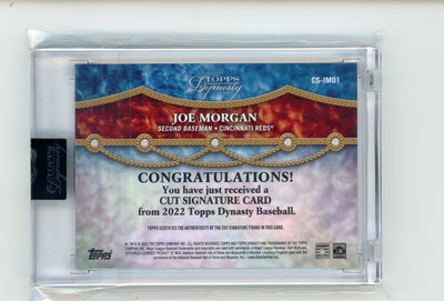 Joe Morgan 2022 Topps Dynasty Cut Signature 1/1