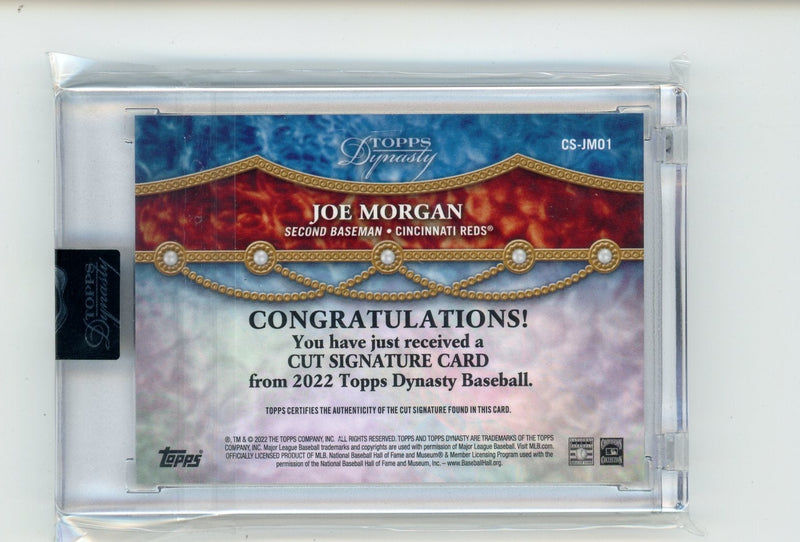 Joe Morgan 2022 Topps Dynasty Cut Signature 1/1