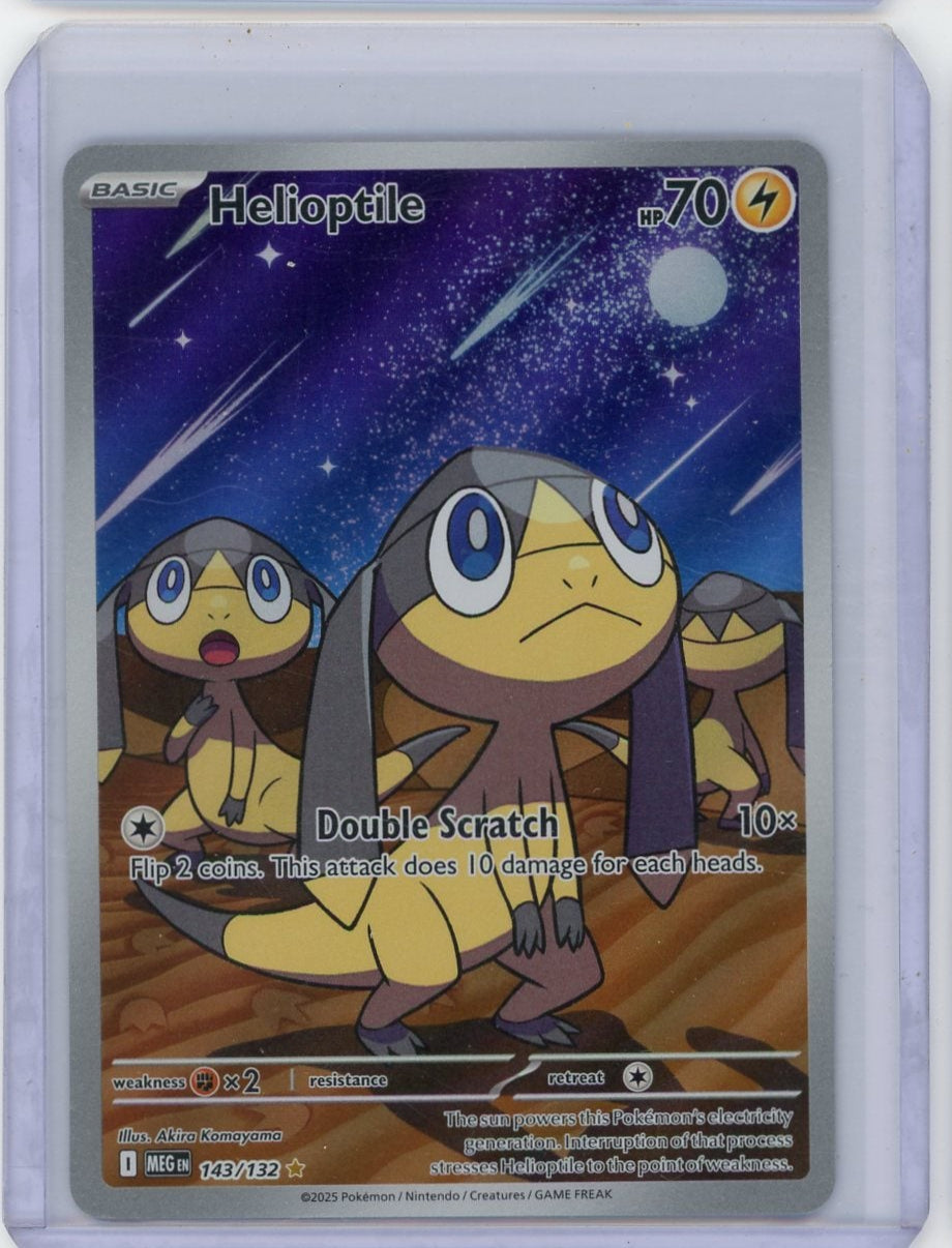 Helioptile Pokémon Mega Evolution Illustration Rare #143/132