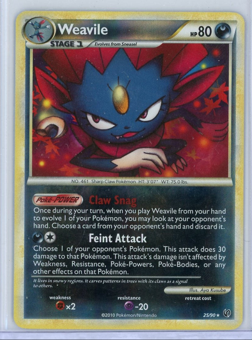 Weavile Pokémon Undaunted Reverse Holo #25/90