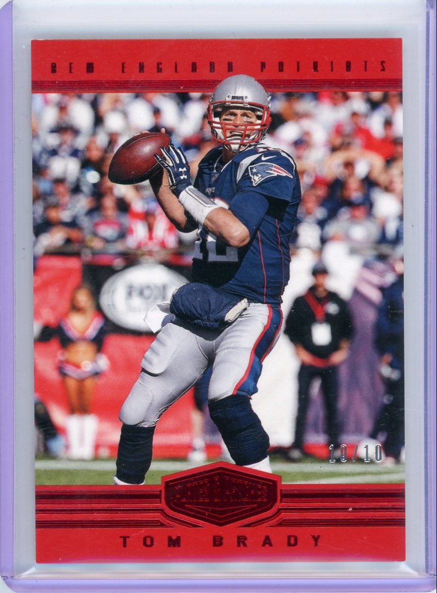 Tom Brady 2017 Panini Plates & Patches red #'d 10/10