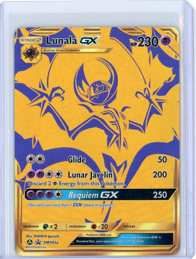 Lunala GX 2019 Pokemon lucky gold Black Star Promo SM103a