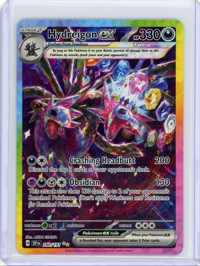 Hydreigon ex 2024 Pokemon Surging Sparks Special Illustration rare holo 