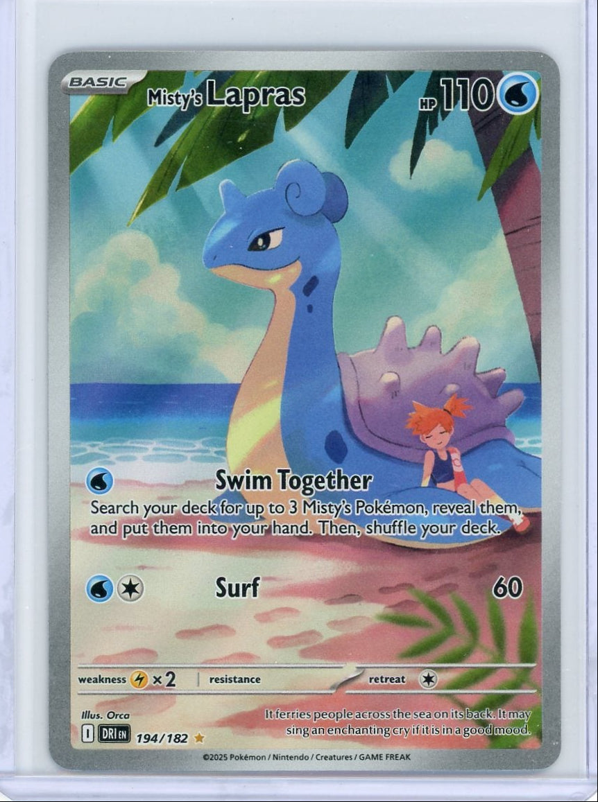 Misty's Lapras Pokémon Destined Rivals Illustration Rare #194/182