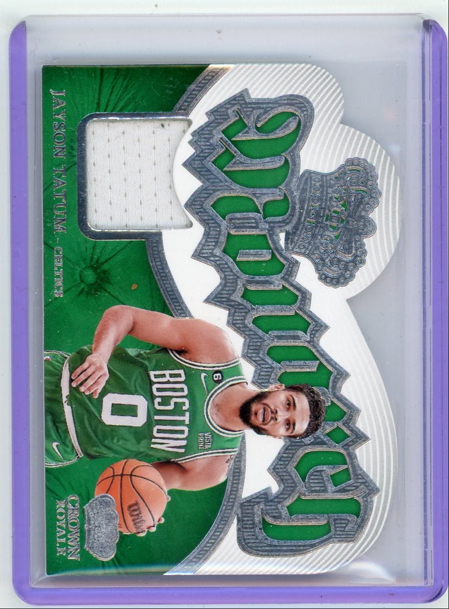 Jayson Tatum 2023-24 Panini Crown Royale Monarch Die-Cut Relic