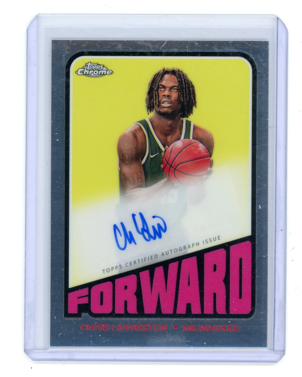 Chris Livingston 2023 Topps Chrome Basketball 1972 Topps Autograph Rookie #TA-CL