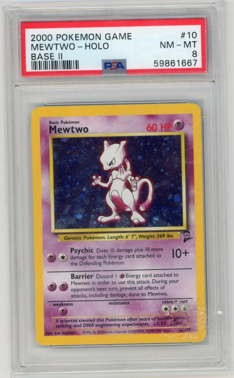 Mewtwo 2000 Pokemon Base Set II rare holo 