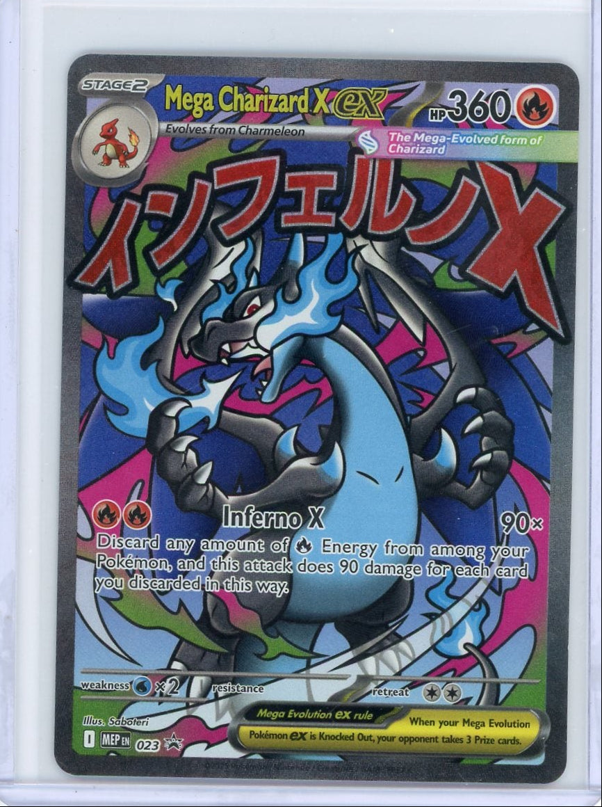 Mega Charizard X ex Pokémon Mega Evolution Black Star Promo #023