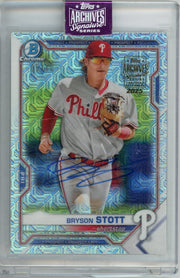 Bryson Stott 2025 Topps Archives Signature '21 Bowman autograph #'d 05/10