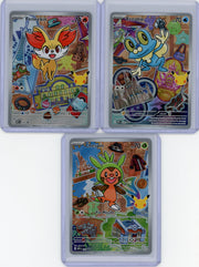 Chespin / Fennekin / Froakie Pokémon First Partner Illustration Collection Set