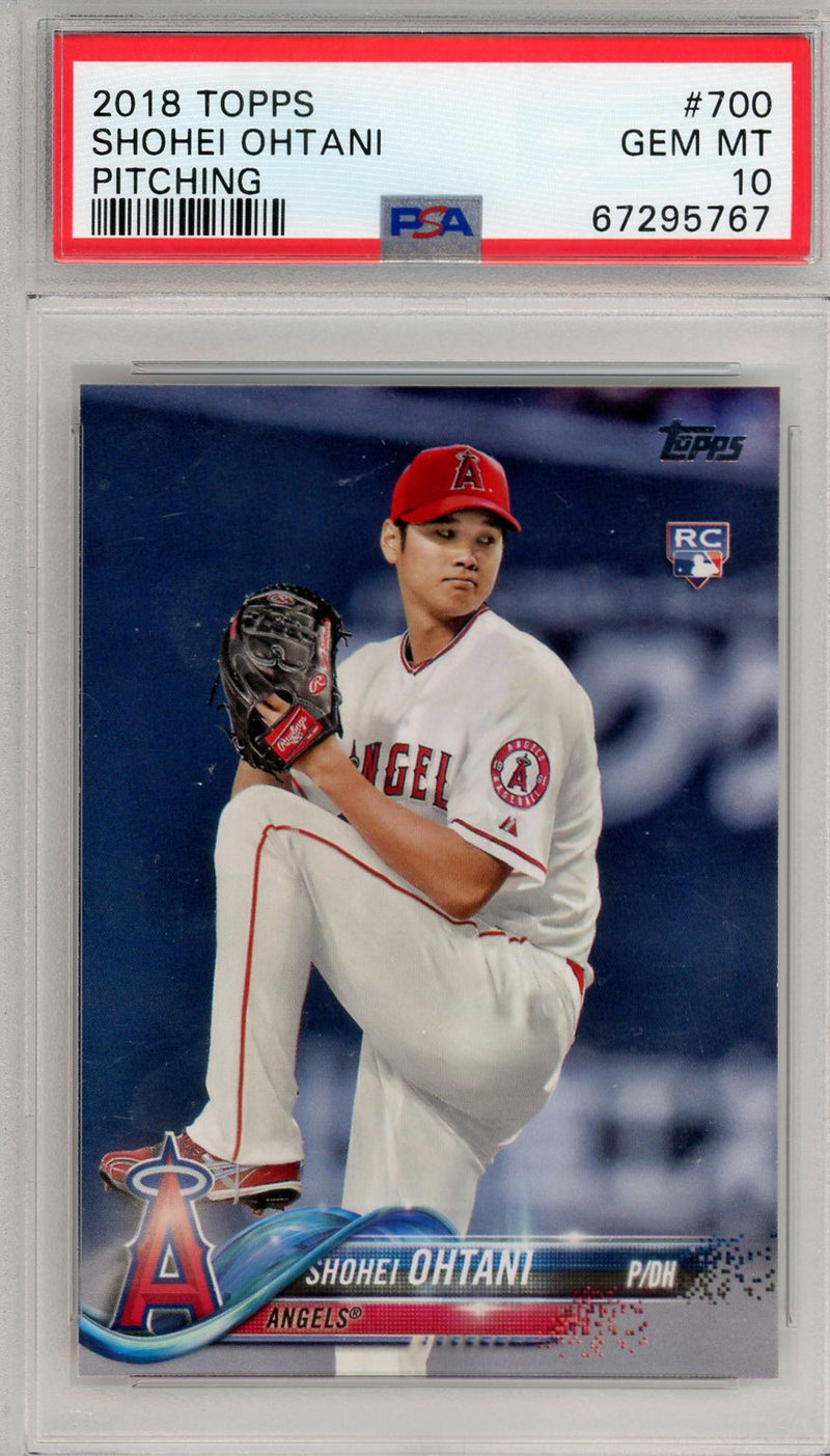 Shohei Ohtani 2018 Topps Series 2 Pitching rookie card PSA 10