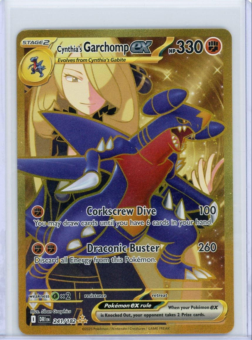 Cynthia's Garchomp ex Pokémon Destined Rivals Hyper Rare #241/182