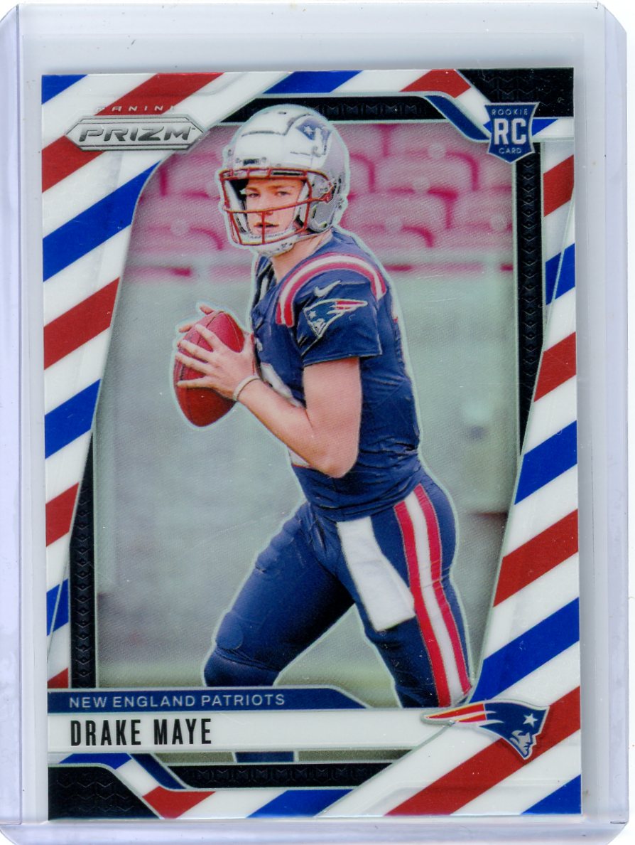Drake Maye 2024 Panini Prizm Red White Blue Prizm RC