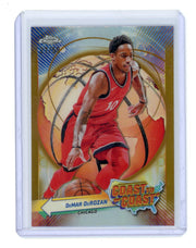 DeMar DeRozan 2023 Topps Chrome Basketball Coast To Coast Gold Refractor #'d 27/50